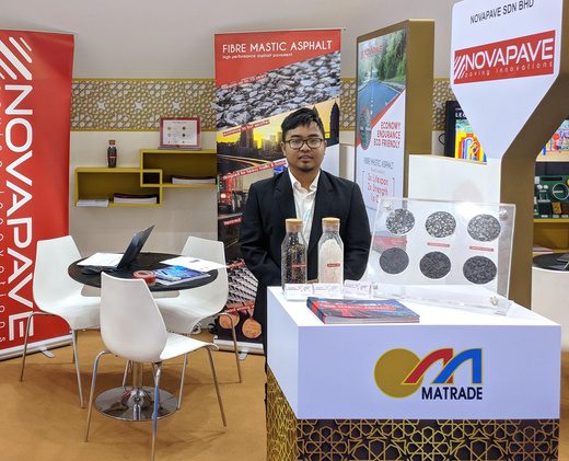 Novapave stand in the MATRADE Malaysia Pavilion at The Big 5, Dubai