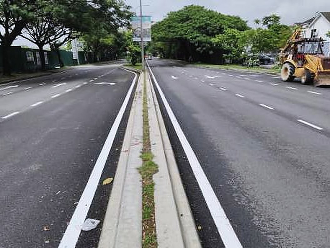 Resurfaced dual carriageway
