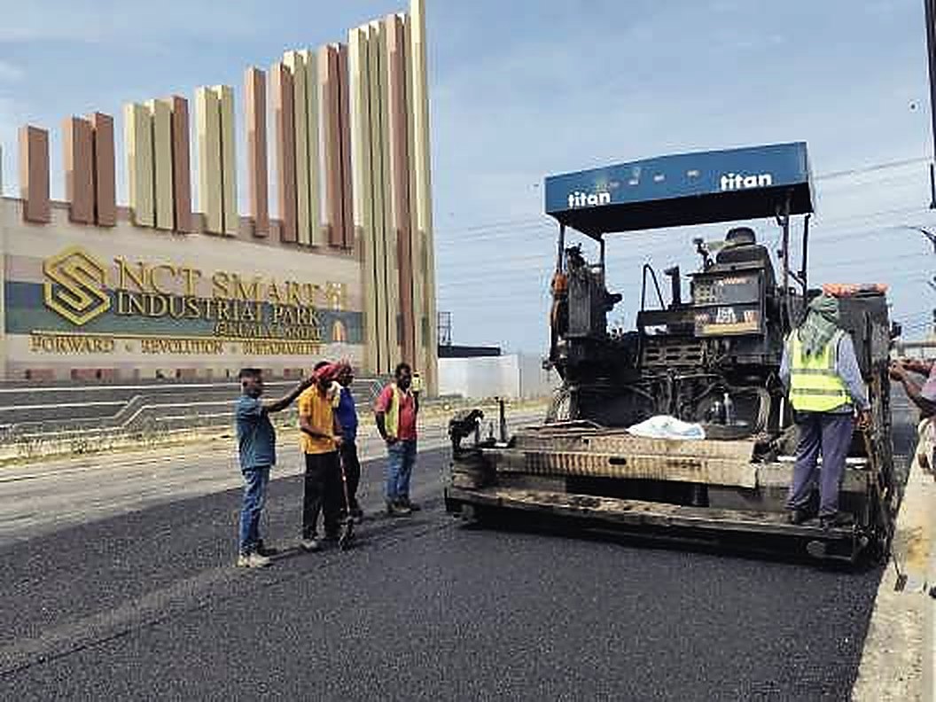 Paving at the NCT Smart Industrial Park entrance