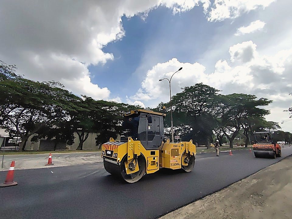 Compaction on Jalan Besar, Pasir Gudang